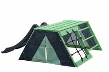 SwingKing Speeltoestel Charlie Groen + 1,2 meter Glijbaan &ndash; Compact Buiten Speeltoestel voor Kinderen