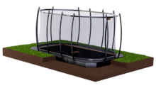 Avyna Trampoline FlatLevel 520x305 (352) met net | Zwart
