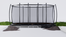 Avyna Trampoline FlatLevel 520x305 (352) met net | Zwart
