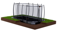 Avyna Trampoline FlatLevel 520x305 (352) met net | Zwart