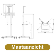 Alora TV standaard op wielen 32-65"