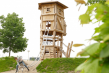 Robinia Speeltoren Openbaar 740x400 cm - Natuurlijk Hout