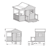 Houten Speelhuisje Laura - Ge&iuml;mpregneerd FSC Hout - Groot Model