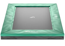 Inground trampoline 335x244 cm met AkroVentSport springmat - groen