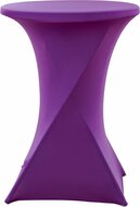 Statafelrok Paars 80 cm - Set van 8 - Stretch - Feest