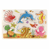 Houten Noppenpuzzel Thema, 6st.