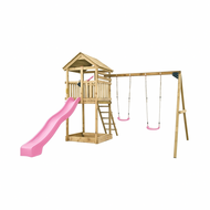 Houten Speeltoestel schommel Daan - Pastelroze