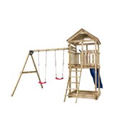 Houten Speeltoestel schommel Daan - Turquoise