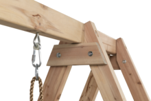 Houten Speeltoestel Ava - Met Gele Glijbaan - Schommels