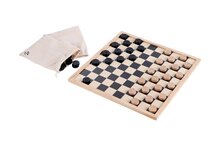 Schaak/ dam set compleet incl katoenen tas