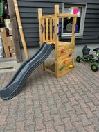 Houten Speeltoestel Irma Groot met antraciet glijbaan