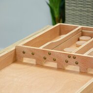 Sjoelbak Wedstrijd gelakt &ndash; 200 x 40 cm &ndash; Met 30 sjoelschijven &ndash; Holgedraaid - Wedstrijdformaat