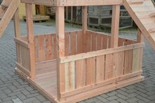 Speeltoestel Douglas Hout met Glijbaan, Klimwand, Trap, Speelhuis en Terras
