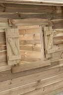 Houten Speelhuisje Louise Vergrijsd - FSC Hout - 120x120 cm