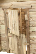 Houten Speelhuisje Louise Vergrijsd - FSC Hout - 120x120 cm