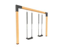 Premium houten douglas schommel - Gijs open pakket kan iets vies