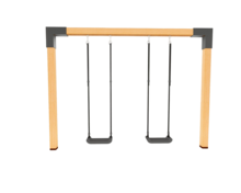 Premium houten douglas schommel - Gijs open pakket kan iets vies