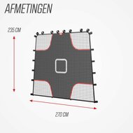 Voetbal-doelnet M voor BERG PlayBase met 4 trefzones