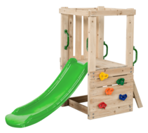 Houten Speeltoestel Mari Small met appelgroene glijbaan