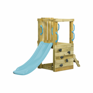 Houten Speeltoestel Irma Small met pastelblauwe glijbaan