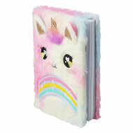 Notitieboek Pluche met Pen - Eenhoorn