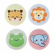 Ronde Dierenplacemats Set van 12, 38cm