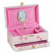 Goki Muziekdoos Ballerina Bloemen Roze