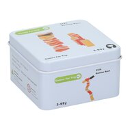 Houten Spelletje in Blikje - Domino Race