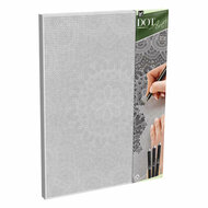 Stippenkunst op Doek Mandela - 40 x 30 cm - incl. Fineliners