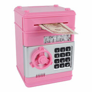 Geldkluis met Geheime Code Roze, 19,5cm