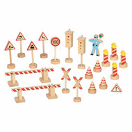 Goki Houten Verkeersborden Set - 21dlg.