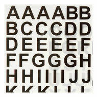 Rub-On Stickers Letters en Cijfers Zwart, 2 Vellen