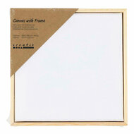 Gespannen Canvas met Lijst 280gr. 15,8x15,8cm - Wit