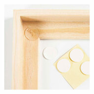 Gespannen Canvas met Lijst 280gr. 15,8x23,8cm - Wit