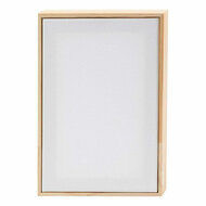 Gespannen Canvas met Lijst 280gr. 15,8x23,8cm - Wit