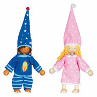 Goki Flexibele Poppen Fynja &amp; Fabio, 6 Outfits