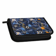 Etui met Accessoires Voetbal Blauw, 25dlg.