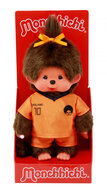 Monchhichi knuffel meisje in Holland voetbaltenue oranje 20cm