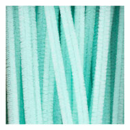 Chenille 6mm x 30cm Licht Turquoise - 50st.