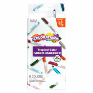 Colorations - Textielstiften Tropische Kleuren - 6 Kleuren