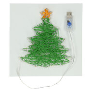 String Art Kerstboom met LED Lampjes