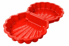 Schelp zandbak rood 2-delig met deksel - SwingKing