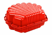 Schelp zandbak rood 2-delig met deksel - SwingKing