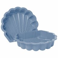 Schelp Zandbak Blauw met Deksel Kunststof