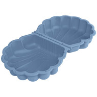 Schelp Zandbak Blauw met Deksel Kunststof