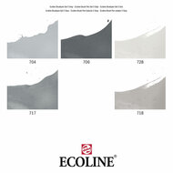 Ecoline Brush Pen set Schaduw, 5 Kleuren