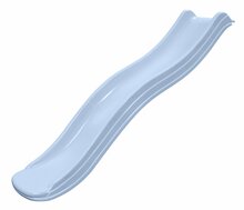 Complete glijbaanset 1,75 m met losse trap en wateraansluiting pastel blauw