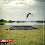 Ingraaftrampoline rechthoek 410x250 cm Berg Champion FlatGround grijs