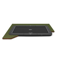 Ingraaftrampoline rechthoek 410x250 cm Berg Champion FlatGround grijs