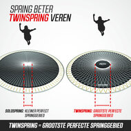 Ingraaftrampoline rechthoek 410x250 cm Berg Champion FlatGround grijs